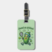 Grappig Schattige Sweet als Pickles Pickleball Bagagelabel (Voorkant verticaal)