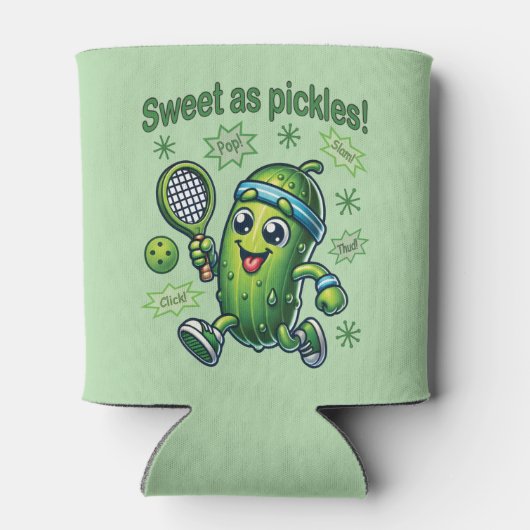 Grappig Schattige Sweet als Pickles Pickleball Blikjeskoeler (Achterkant)