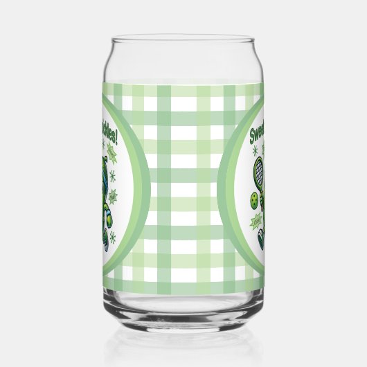 Grappig Schattige Sweet als Pickles Pickleball Blikvorm Glas (Rechts)
