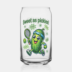 Grappig Schattige Sweet als Pickles Pickleball Blikvorm Glas