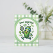 Grappig Schattige Sweet als Pickles Pickleball Briefkaart (Staand voorkant)