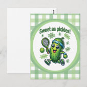 Grappig Schattige Sweet als Pickles Pickleball Briefkaart (Voorkant / Achterkant)