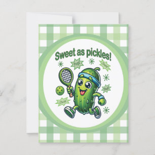 Grappig Schattige Sweet als Pickles Pickleball Briefkaart