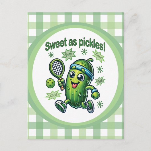 Grappig Schattige Sweet als Pickles Pickleball Briefkaart (Voorkant)