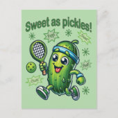 Grappig Schattige Sweet als Pickles Pickleball Briefkaart (Voorkant)