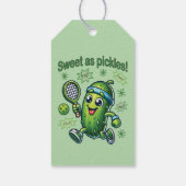 Grappig Schattige Sweet als Pickles Pickleball Cadeaulabel (Achterkant)
