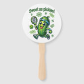 Grappig Schattige Sweet als Pickles Pickleball Handwaaier (Achterkant)