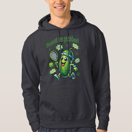 Grappig Schattige Sweet als Pickles Pickleball Hoodie (Voorkant)