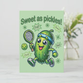 Grappig Schattige Sweet als Pickles Pickleball Kaart (Staand voorkant)