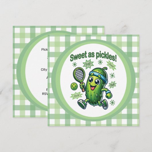 Grappig Schattige Sweet als Pickles Pickleball Kaart (Voorkant / Achterkant)