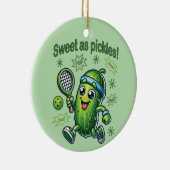 Grappig Schattige Sweet als Pickles Pickleball Keramisch Ornament (Rechts)