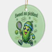 Grappig Schattige Sweet als Pickles Pickleball Keramisch Ornament (Links)