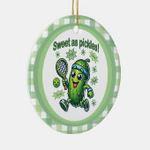 Grappig Schattige Sweet als Pickles Pickleball Keramisch Ornament (Rechts)