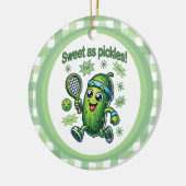 Grappig Schattige Sweet als Pickles Pickleball Keramisch Ornament (Links)
