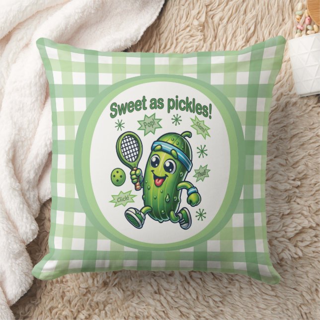 Grappig Schattige Sweet als Pickles Pickleball Kussen (Deken)