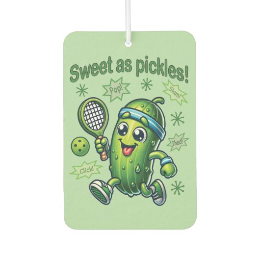 Grappig Schattige Sweet als Pickles Pickleball Luchtverfrisser (Voorkant)