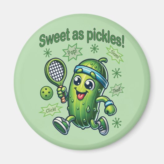 Grappig Schattige Sweet als Pickles Pickleball Magneet (Voorkant)