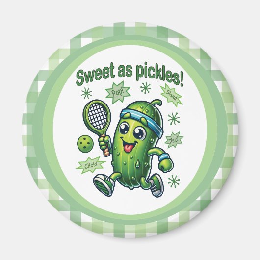 Grappig Schattige Sweet als Pickles Pickleball Magneet (Voorkant)