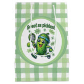 Grappig Schattige Sweet als Pickles Pickleball Medium Cadeauzakje (Achterkant)