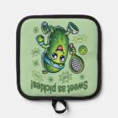 Grappig Schattige Sweet als Pickles Pickleball Pannenlap (Voorkant)