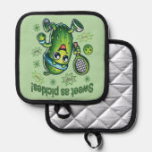 Grappig Schattige Sweet als Pickles Pickleball Pannenlap (Voorkant / Achterkant)