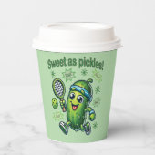 Grappig Schattige Sweet als Pickles Pickleball Papieren Bekers (Voorkant)