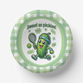 Grappig Schattige Sweet als Pickles Pickleball Papieren Kommen (Voorkant)