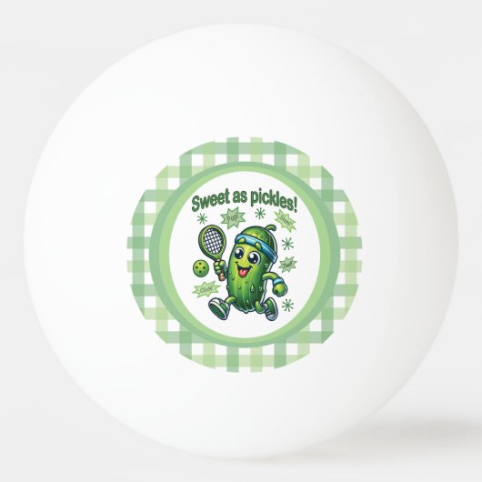 Grappig Schattige Sweet als Pickles Pickleball Pingpongbal (Voorkant)