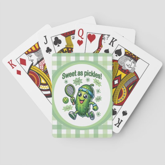 Grappig Schattige Sweet als Pickles Pickleball Pokerkaarten (Achterkant)