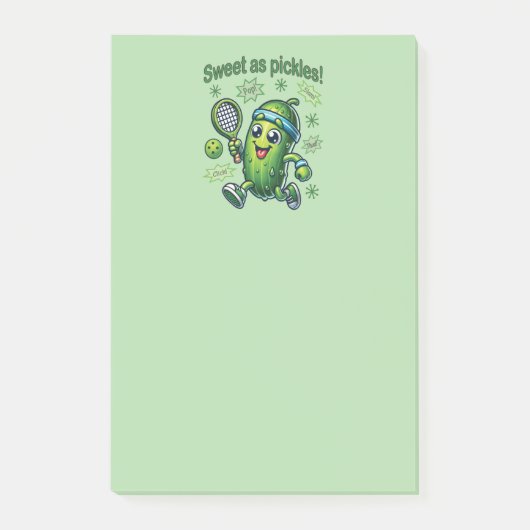 Grappig Schattige Sweet als Pickles Pickleball Post-it® Notes (Voorkant)