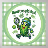 Grappig Schattige Sweet als Pickles Pickleball Poster (Voorkant)