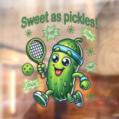 Grappig Schattige Sweet als Pickles Pickleball Raamsticker (Vel 2)