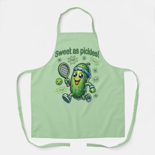 Grappig Schattige Sweet als Pickles Pickleball Schort (Voorkant)