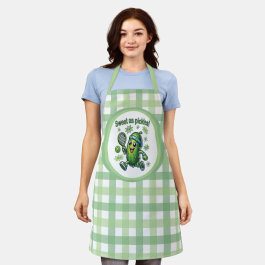 Grappig Schattige Sweet als Pickles Pickleball Schort (Gedragen)