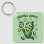 Grappig Schattige Sweet als Pickles Pickleball Sleutelhanger (Voorkant)