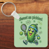 Grappig Schattige Sweet als Pickles Pickleball Sleutelhanger (Voorkant)