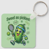 Grappig Schattige Sweet als Pickles Pickleball Sleutelhanger (Achterkant)