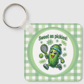 Grappig Schattige Sweet als Pickles Pickleball Sleutelhanger (Voorkant)