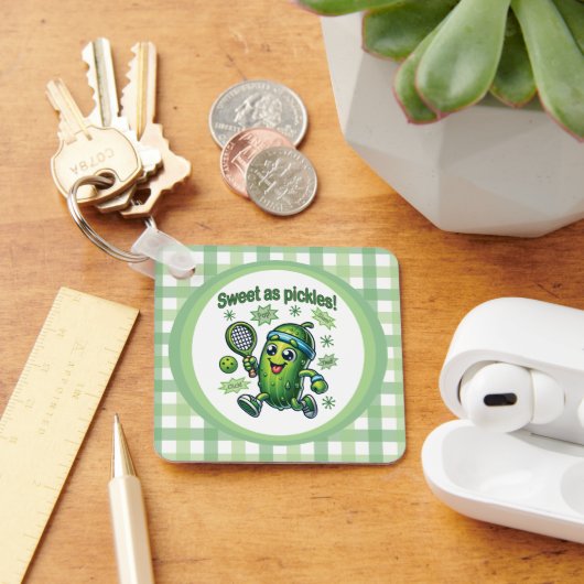 Grappig Schattige Sweet als Pickles Pickleball Sleutelhanger (Bureau)
