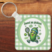 Grappig Schattige Sweet als Pickles Pickleball Sleutelhanger (Voorkant)