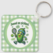 Grappig Schattige Sweet als Pickles Pickleball Sleutelhanger (Achterkant)