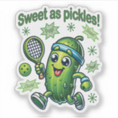Grappig Schattige Sweet als Pickles Pickleball Sticker (Voorkant)
