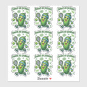 Grappig Schattige Sweet als Pickles Pickleball Sticker (Vel)