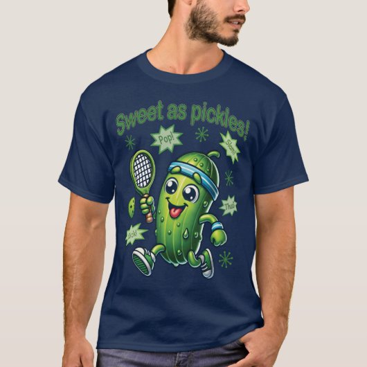 Grappig Schattige Sweet als Pickles Pickleball T-shirt (Voorkant)