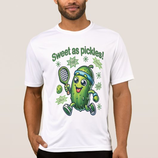 Grappig Schattige Sweet als Pickles Pickleball T-shirt (Voorkant)