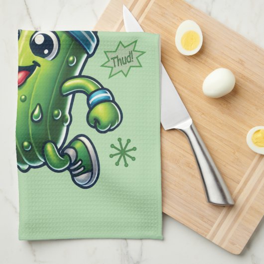 Grappig Schattige Sweet als Pickles Pickleball Theedoek (Quarter Fold)