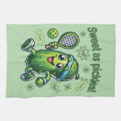 Grappig Schattige Sweet als Pickles Pickleball Theedoek (Horizontaal)