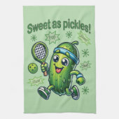 Grappig Schattige Sweet als Pickles Pickleball Theedoek (Verticaal)