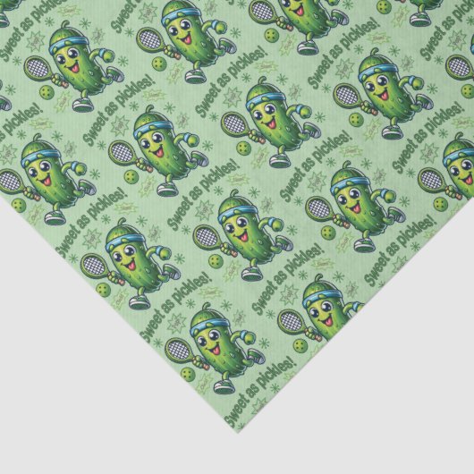 Grappig Schattige Sweet als Pickles Pickleball Tissuepapier (Detail)