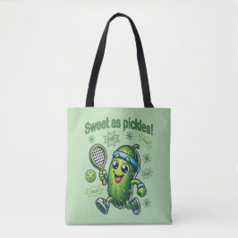 Grappig Schattige Sweet als Pickles Pickleball Tote Bag